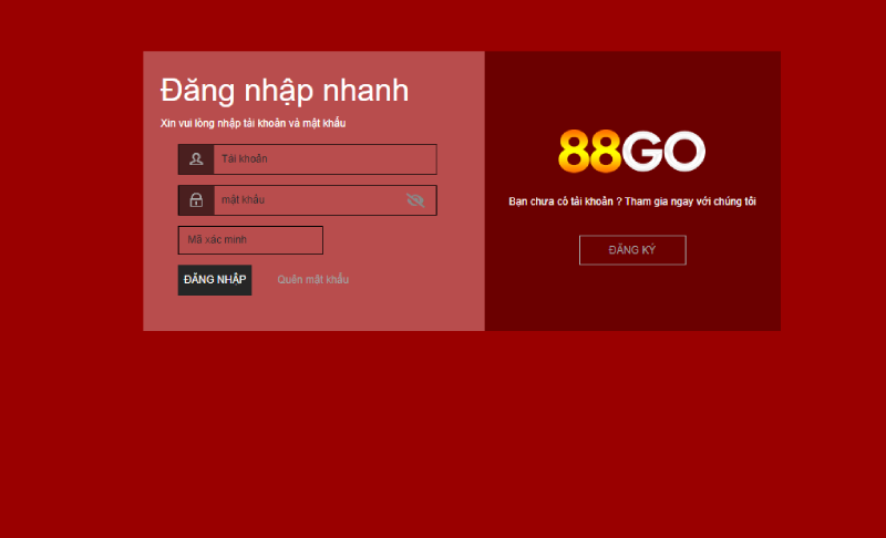 Link đăng nhập vào 88GO Casino chính xác